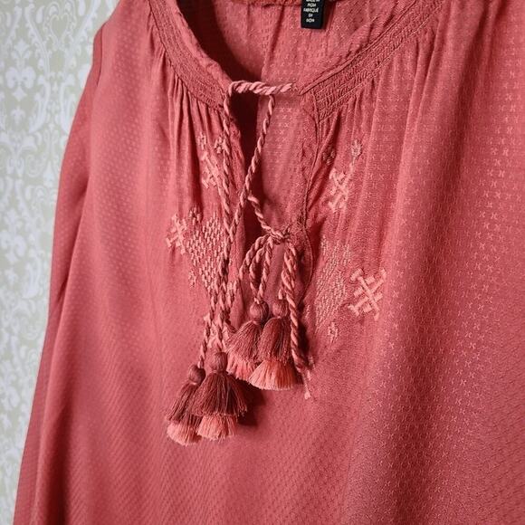 Jessica Simpson Size Small Boho Style Longsleeve Blouse - Picture 8 of 12